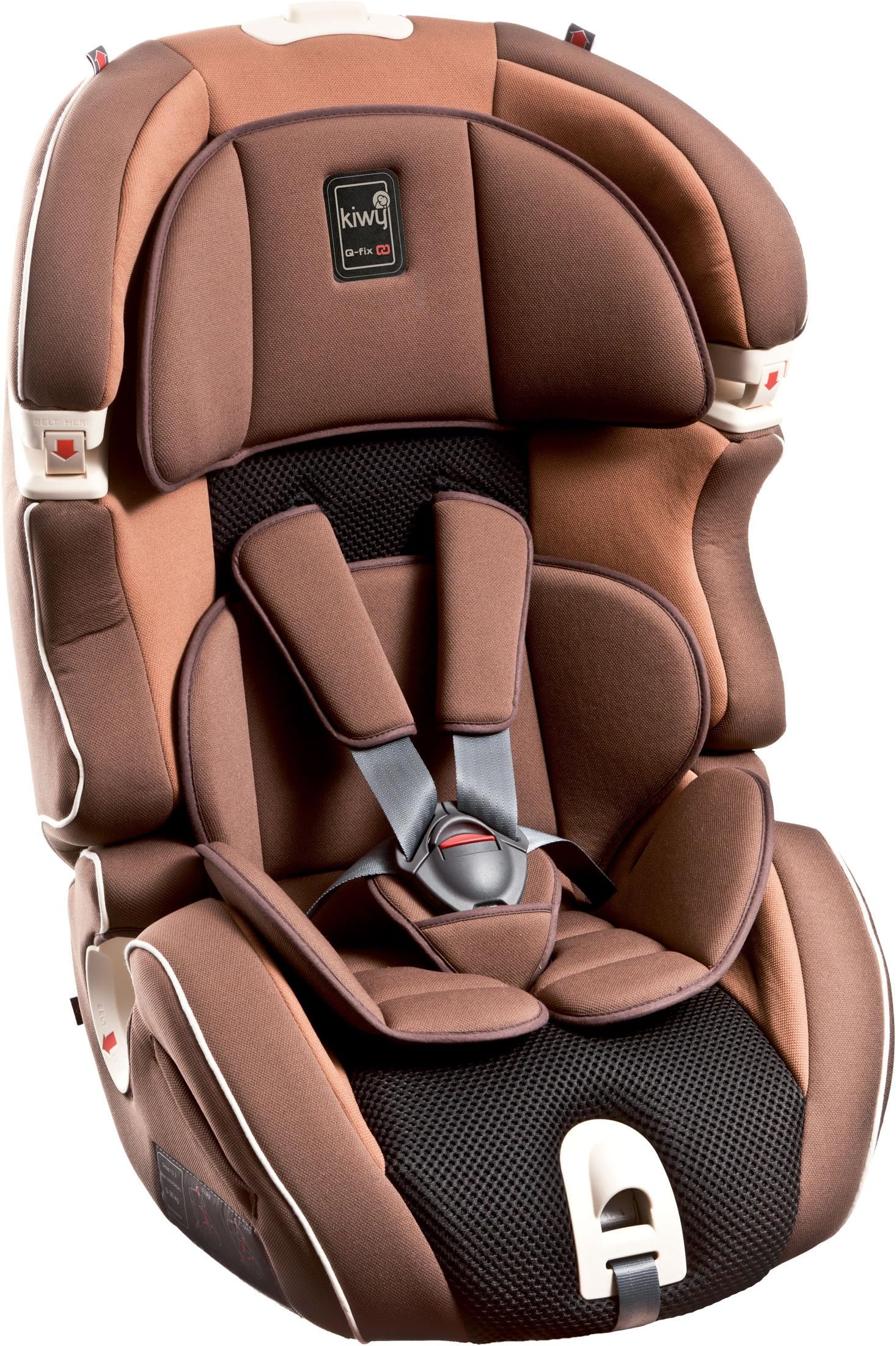 Kiwy Car Child Seat with Q-Fix Adapter for Isofix/Forward Facing (Moka)