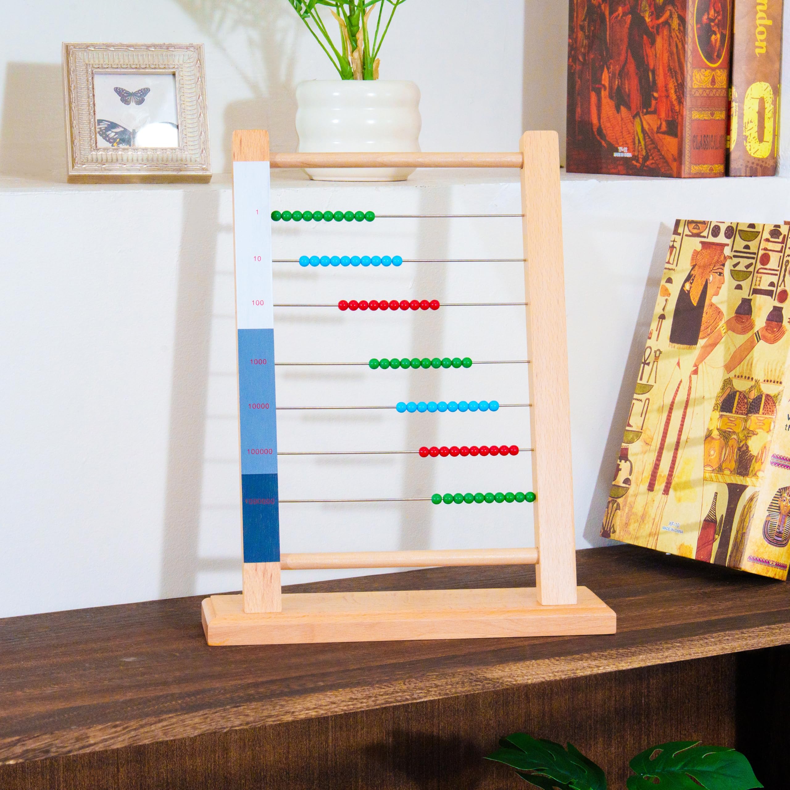 Montessori materiali matematici, giocattolo educativo in legno per numeri e calcoli, scuola materna e elementare, scuola domestica e aule a partire dai 3 anni (cornice grande Montessori)
