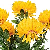 Vista 2 de Vickerman 5 arbustos artificiales de mamá dorados de 23 pulgadas