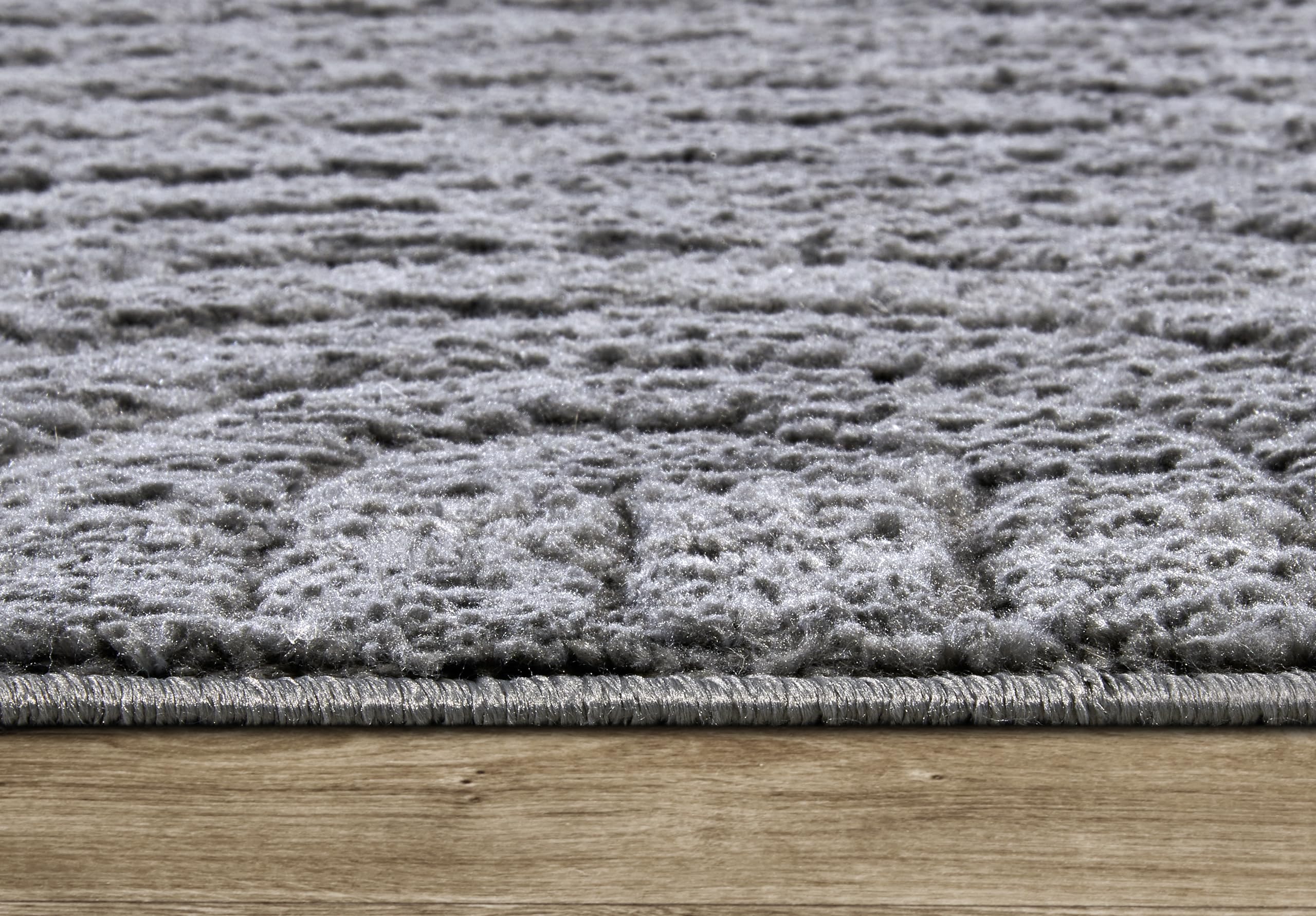 ELLE Decoration Panglao Tapis de Salon Moderne à Poils Courts – Moelleux – Effet très Profond Skandi Boho géométrique, Vagues – Arc – pour Salon, Chambre à Coucher, Cuisine, Anthracite, 160 x 235 cm