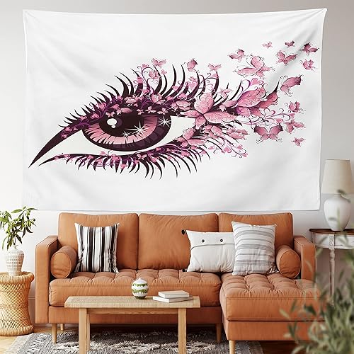 Miniatura 266 de Ambesonne Tapiz gótico, patio con hiedra encantada en la puerta antigua al bosque, colgante de pared ancho para dormitorio, sala de estar, 2-Verde