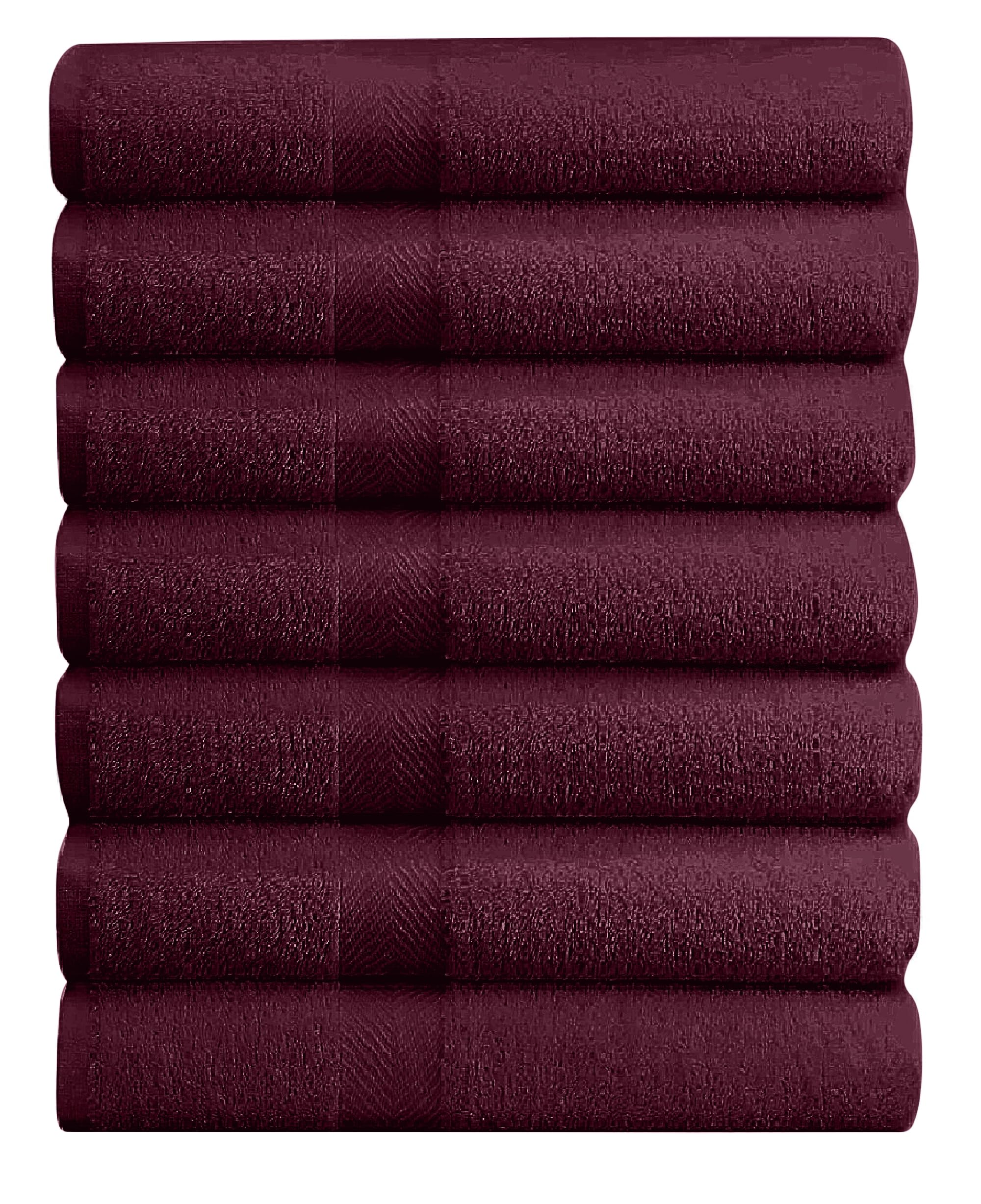 Opulent Dreams 100% Egyptian Cotton Towel Sets – Soft, Absorbent, Quick-Dry – Includes Bath Sheets, Bath Towels, Hand Towels, Flannels – Luxuriously Easy to Wash (Maroon, Hand Towel (Pack of 7))
