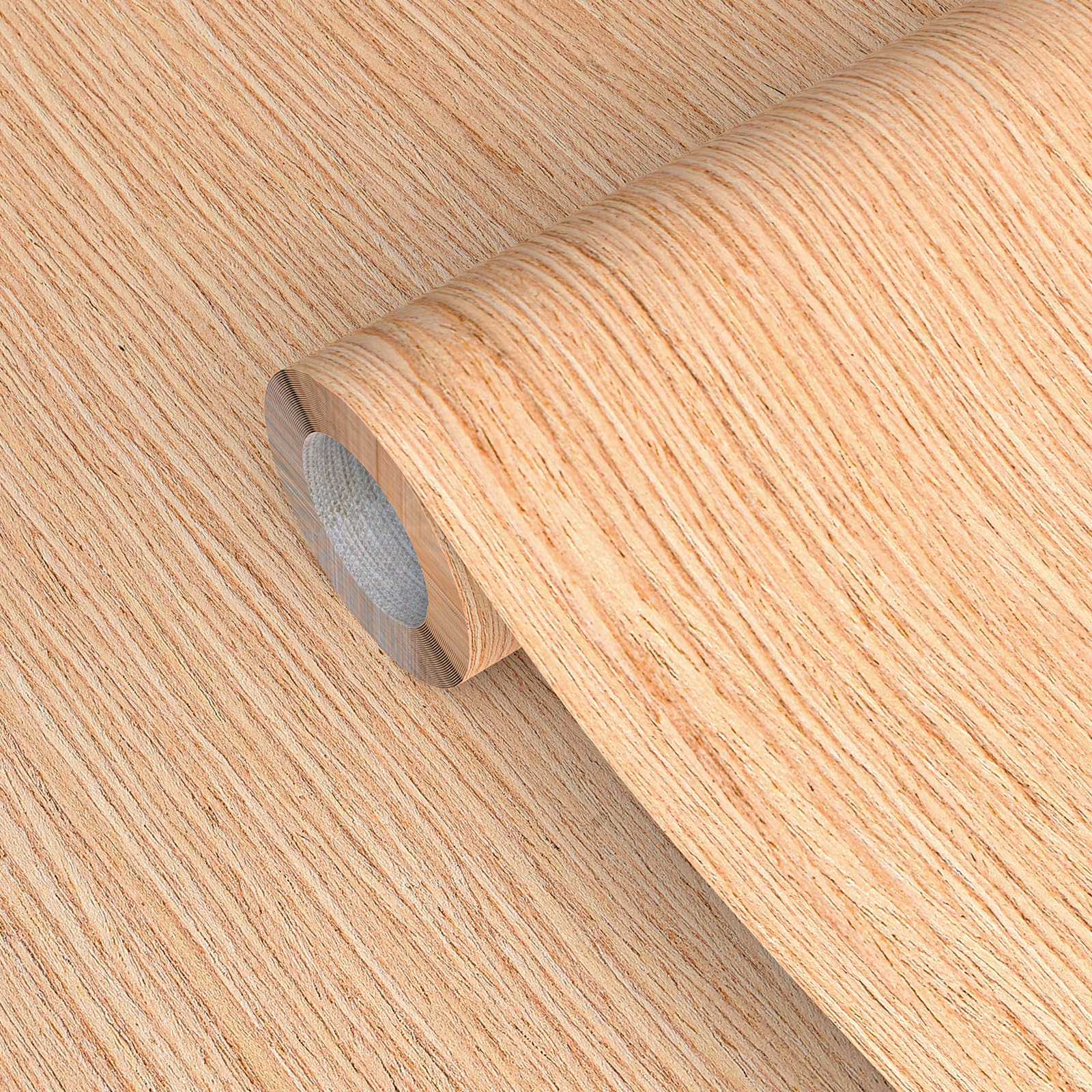 GSCIT Club Red Oak Wood Veneer, 8 inch x 15ft Wood Edge Banding Pre-glued Flexible, Veneer Tape Banding for Cabinet Repair Furniture Restoration — image 1