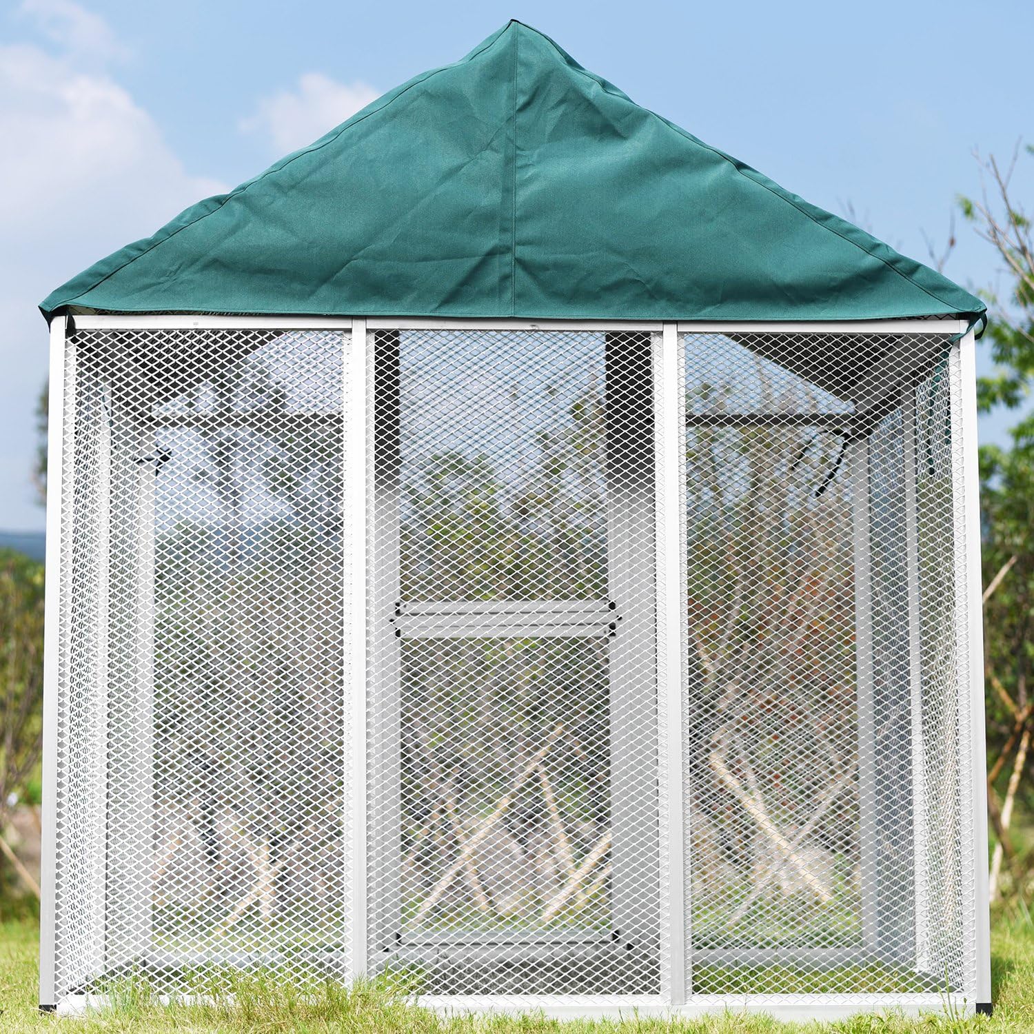 PANEY Large Bird Cage Waterproof Polyester Cover Blanket Breathable Non-Toxic Red 69.7" L x 49.6" W