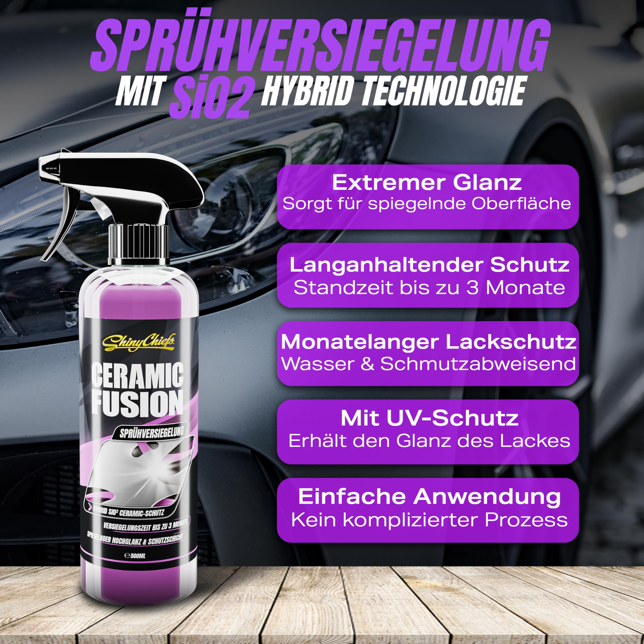 ShinyChiefs CERAMIC FUSION - Sprühversiegelung mit SiO2 Hybrid-Technologie