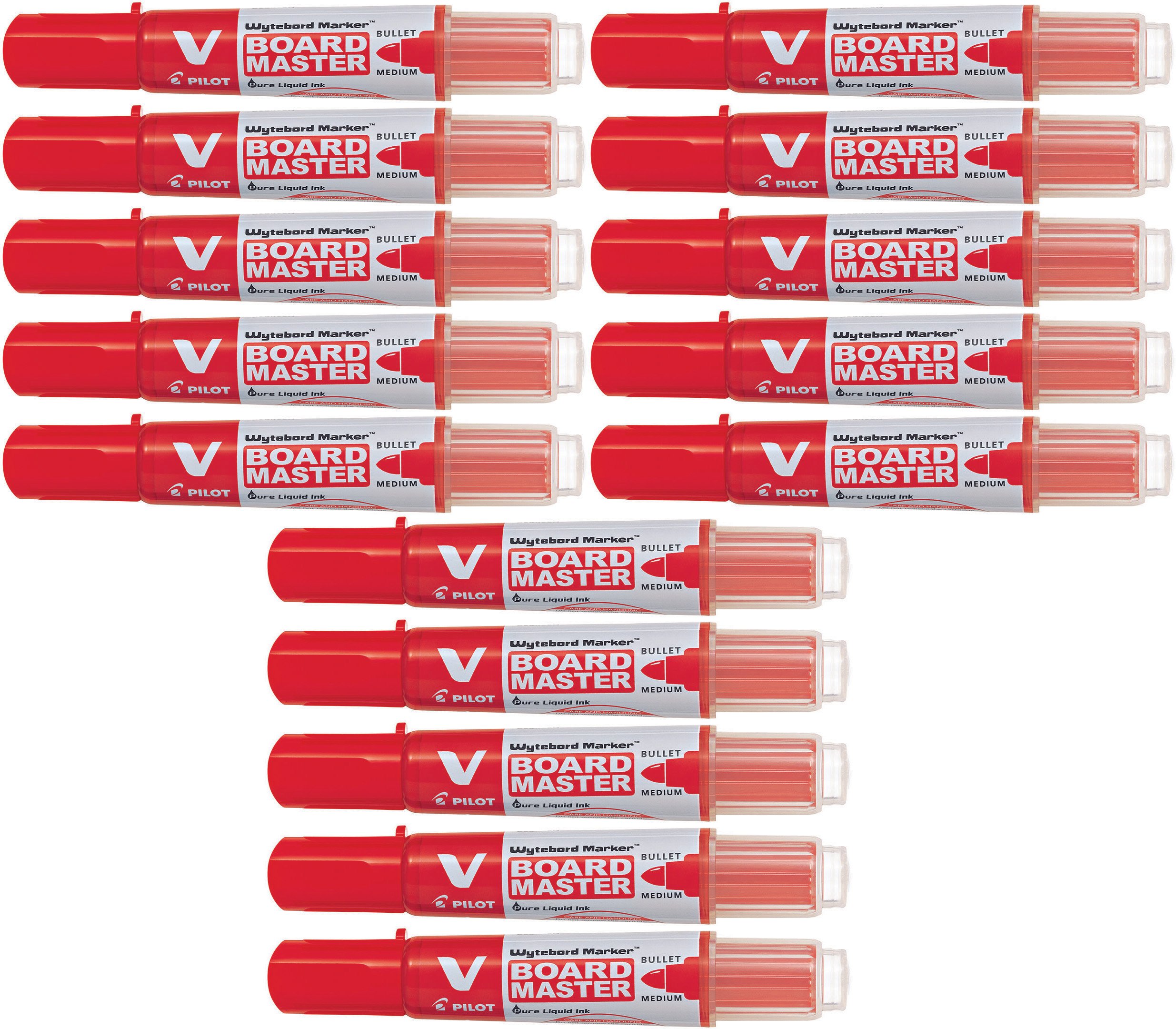 Pilot 020965 V Board White Board Marker (Red - Pack Of 15)