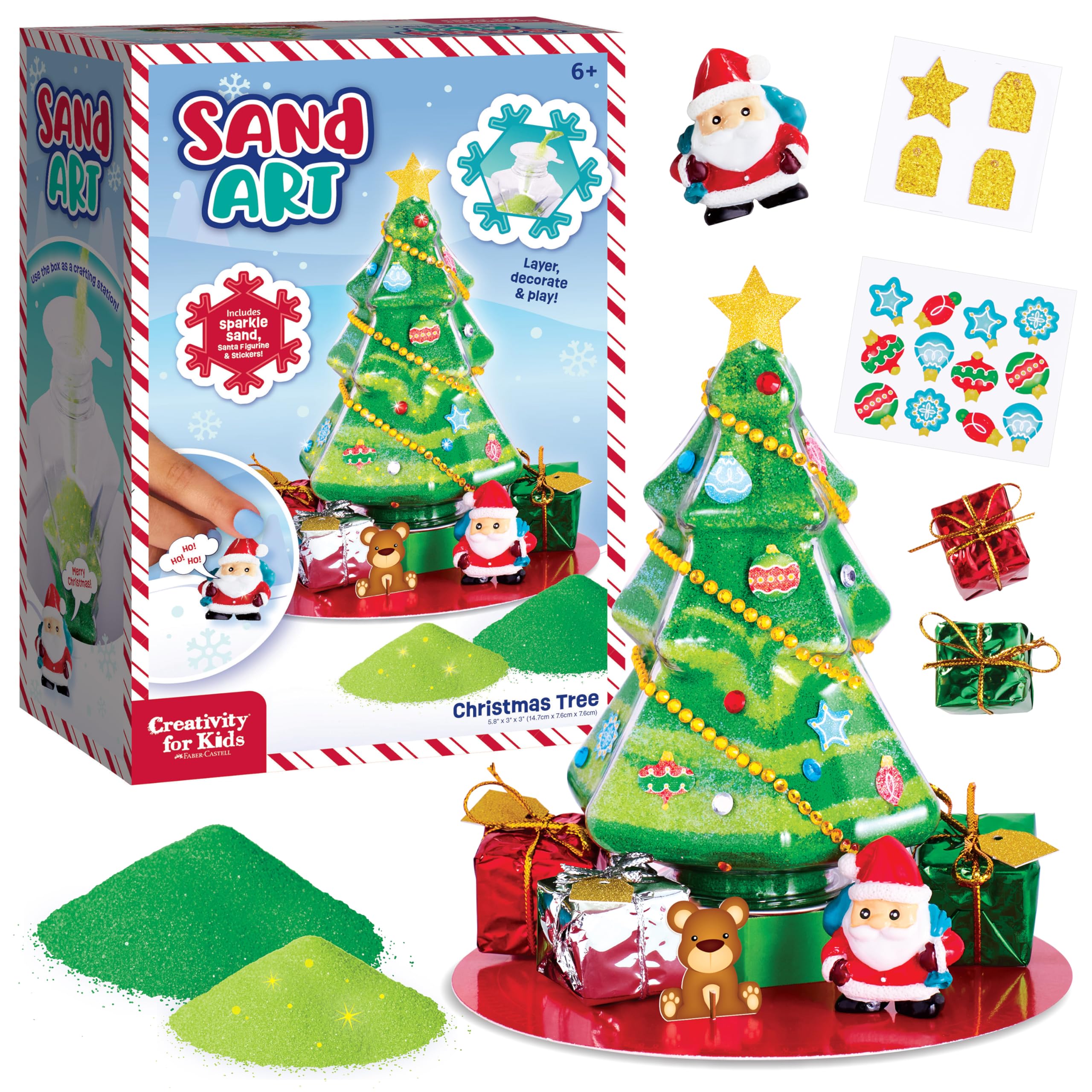 Amazon.co.jp: 子供用創造性サンドアートキット:クリスマスツリー - 冬