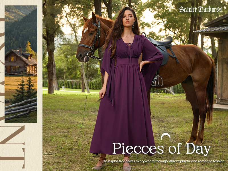 dressed in purple and scarlet Purple and Scarlet