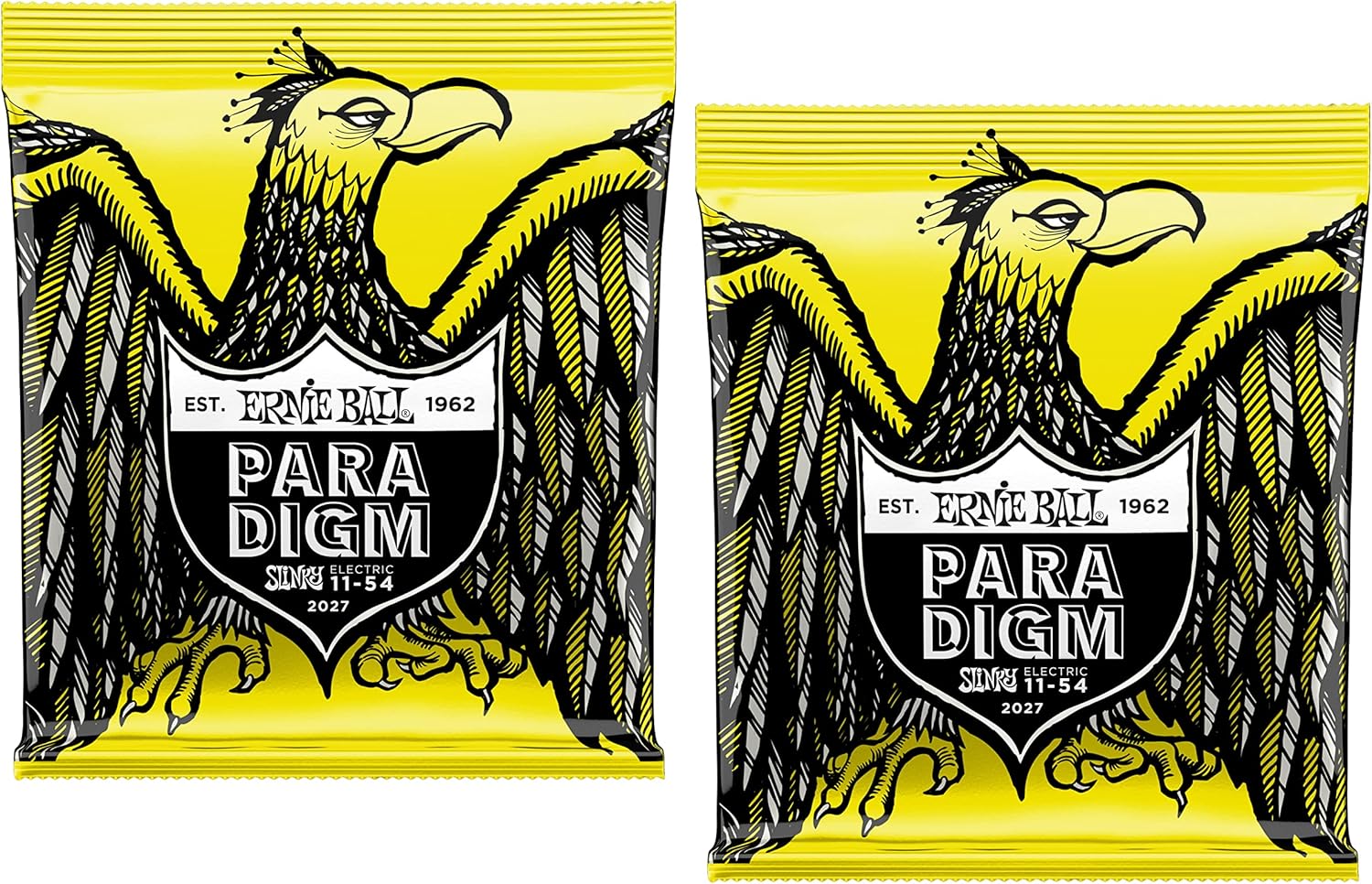 2 PACK Ernie Ball 2027 Paradigm Electric Guitar String Beefy Slinky (11-54)
