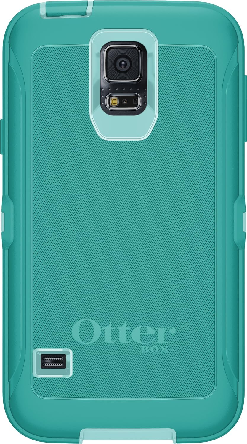 OtterBox Defender Series for Samsung Galaxy S5 - Retail Packaging - Aqua Sky (Blue/Light Teal)
