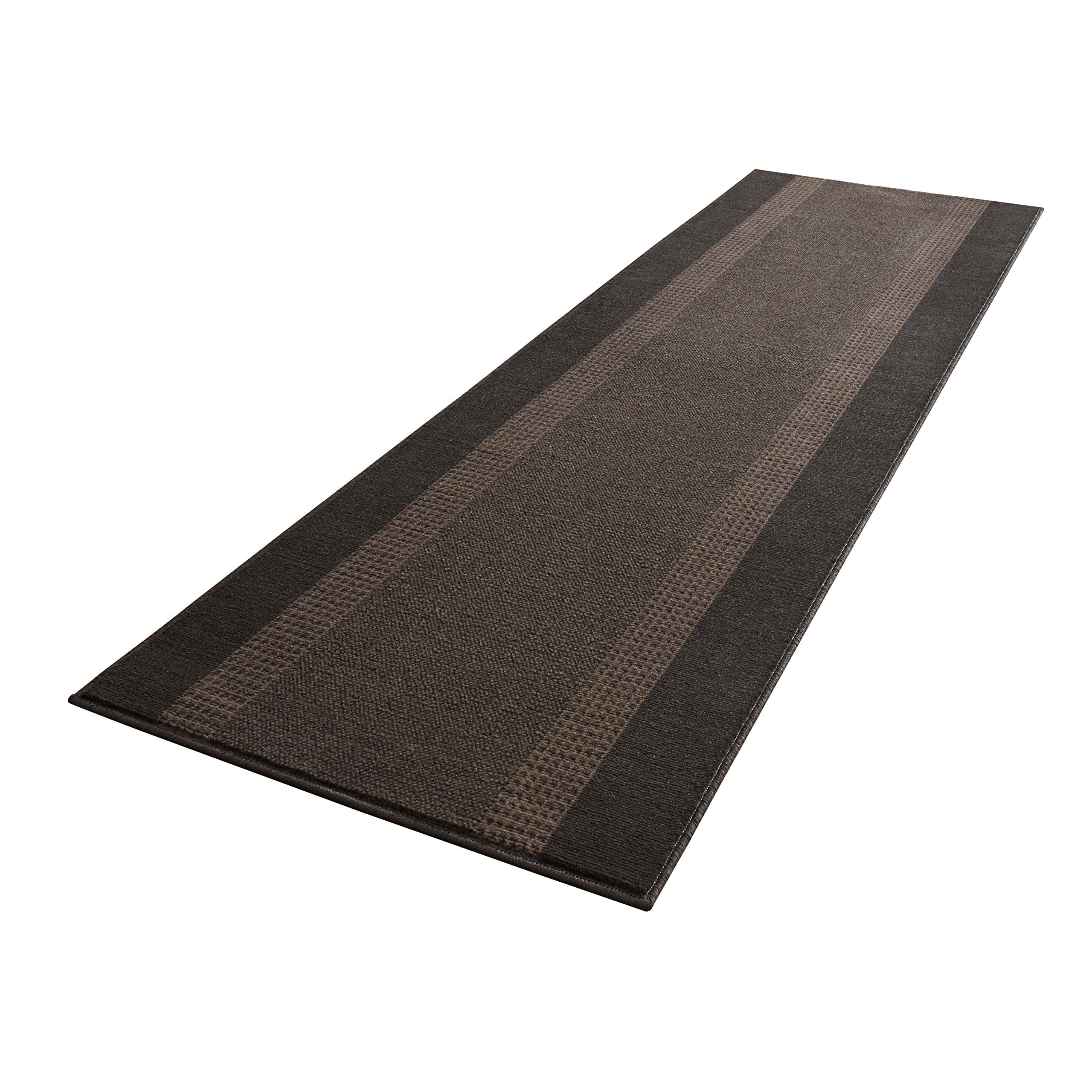 Hanse Home Tapijtloper met band, 80 x 300 cm, zacht, laagpolig tapijt, modern design, loper voor hal, slaapkamer, kinderkamer, badkamer, woonkamer, keuken, decoratieve loper, ivoor