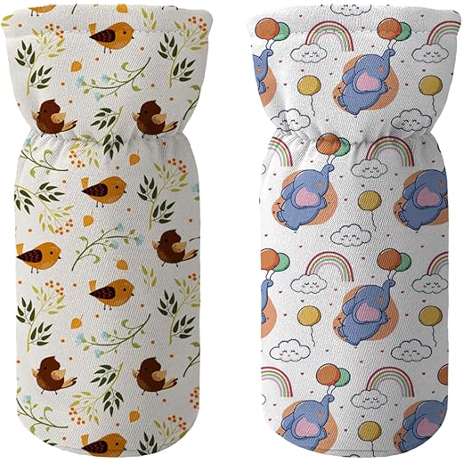 Baby Soft Plush Bottle Cover Tote Bag Pack of 2