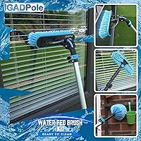 Vista 3 de Kit de lavado con alimentación de agua IGADPole de 12 pies con dispensador de jabón, cepillo, squeegee de 10 pulgadas y plumero para telarañas