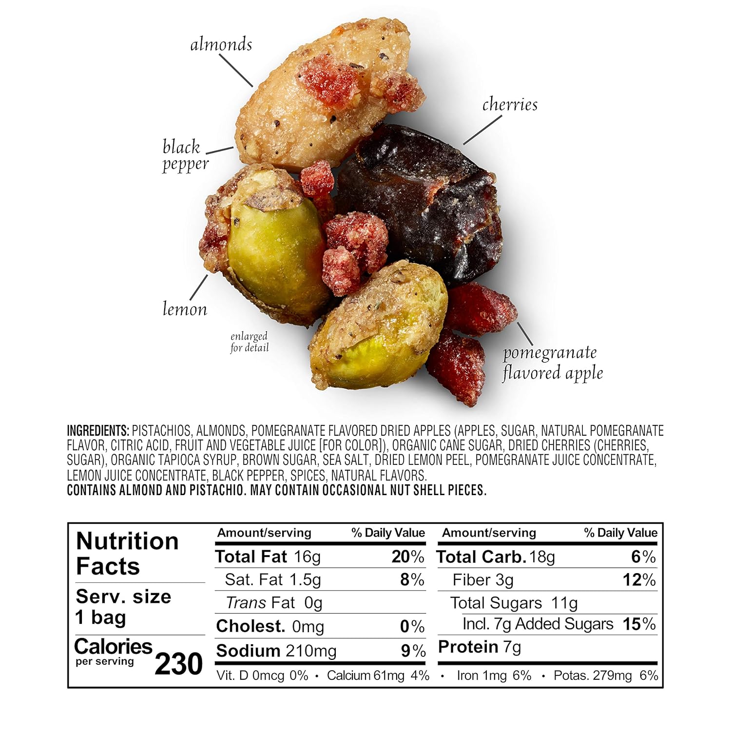 Sahale Snacks Pomegranate Flavored Pistachios Glazed Mix, 1.5 Ounces (Pack of 9)