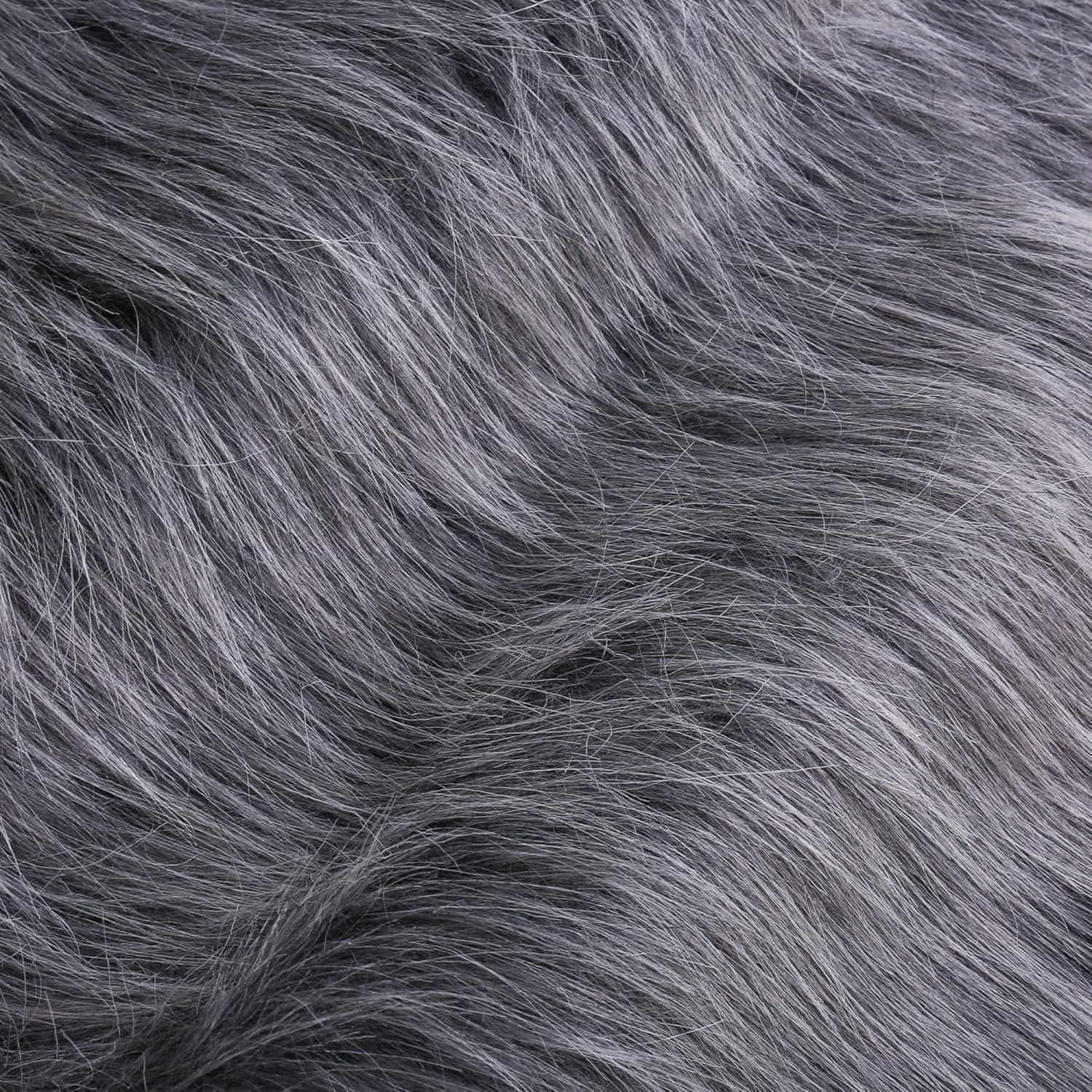 Faux Fur Fabric Craft Fur for Crafts,Gnomes,Costume,Fursuit,Decoration(10x10 inches,Gray