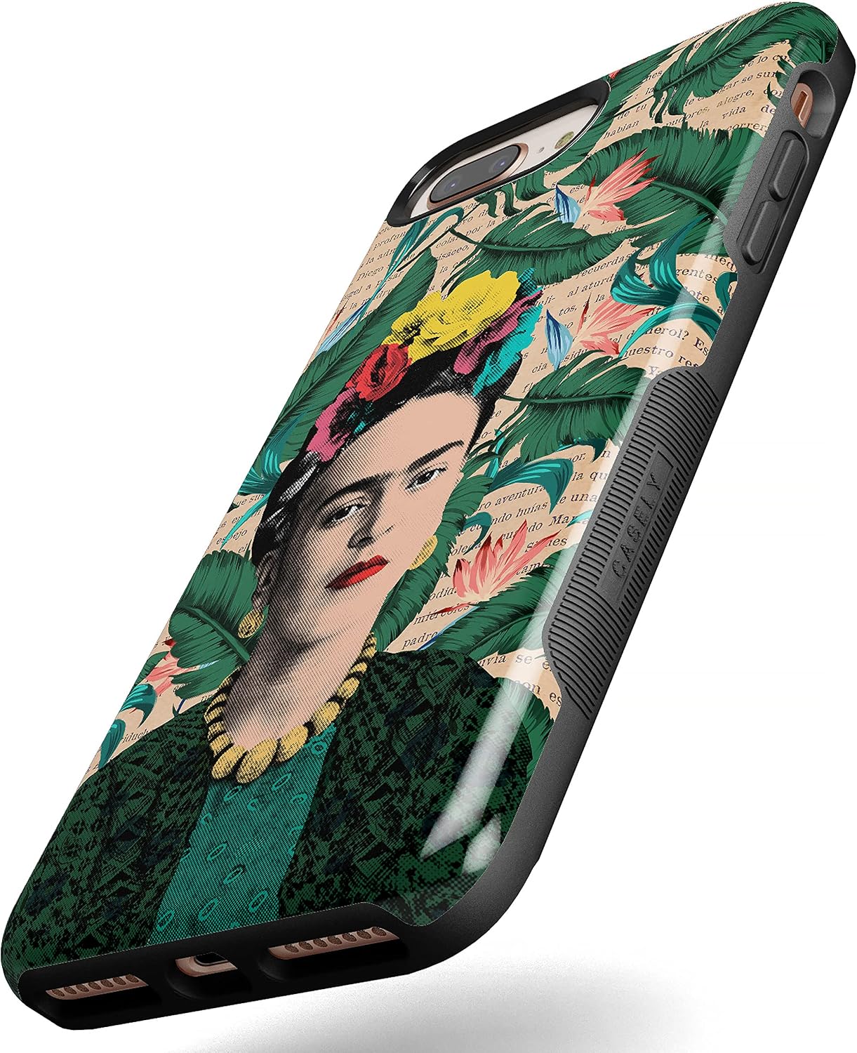 Casely iPhone 6/7/8 Plus Case | Find Your Muse | Frida Kahlo Portrait | Bold Protective Design
