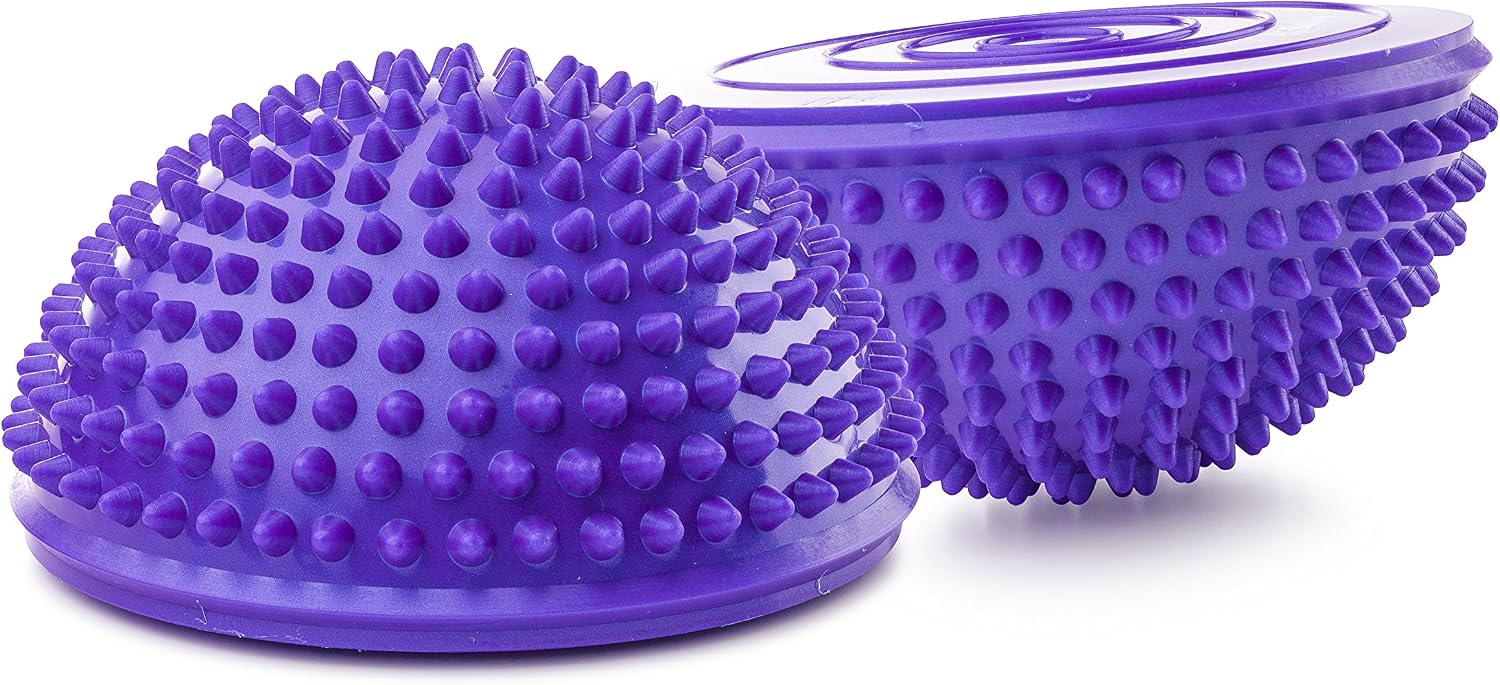 bintiva Balance Pods Set - 1 Pair Hedgehog Style Domed Stability Pods for Children and Adults