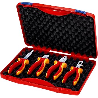 KNIPEX 00 20 15 Compact-Box 4 parts with VDE tools