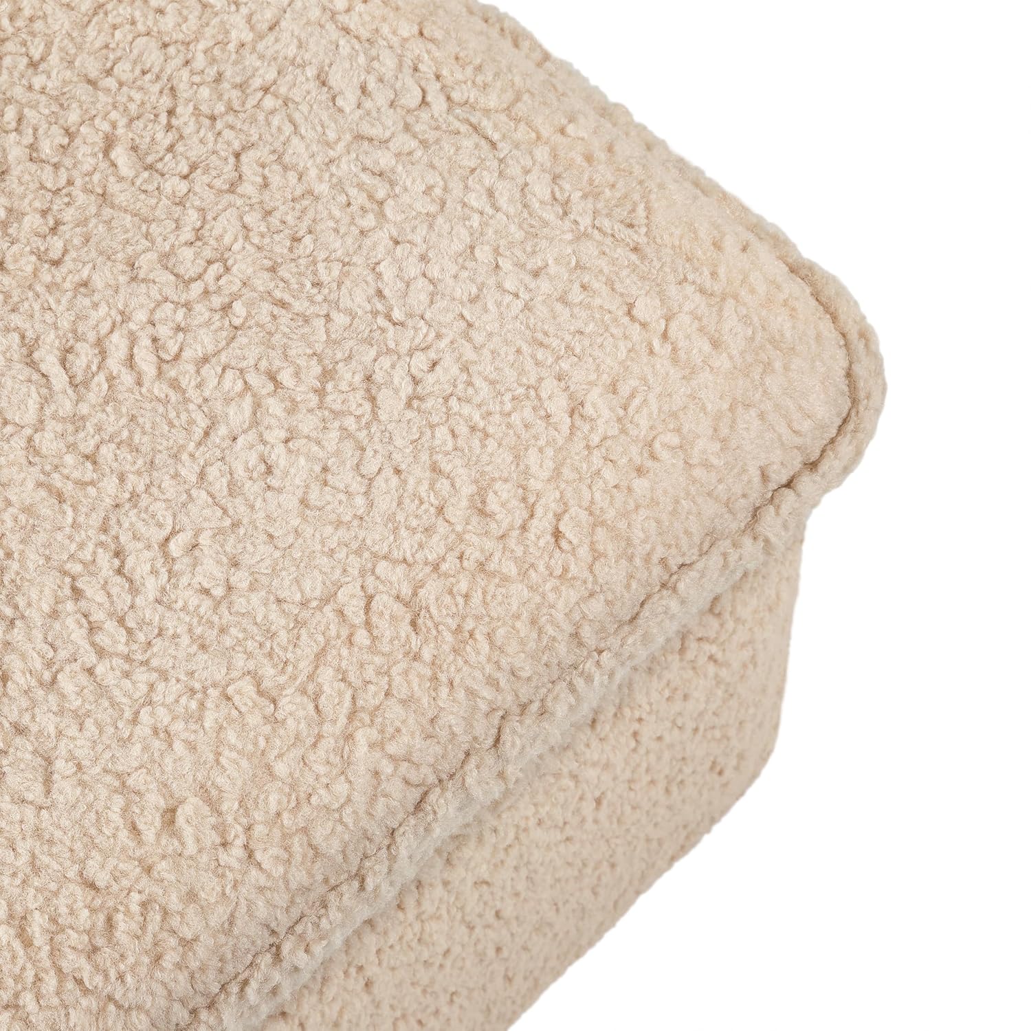 Babyletto Cali Storage Ottoman in Chai Shearling, Greenguard Gold Certified