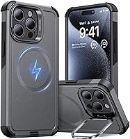 Vista 67 de ESR Funda magnética resistente para iPhone 13 Pro con soporte, protección contra caídas de grado militar de 23 pies, compatible con accesorios