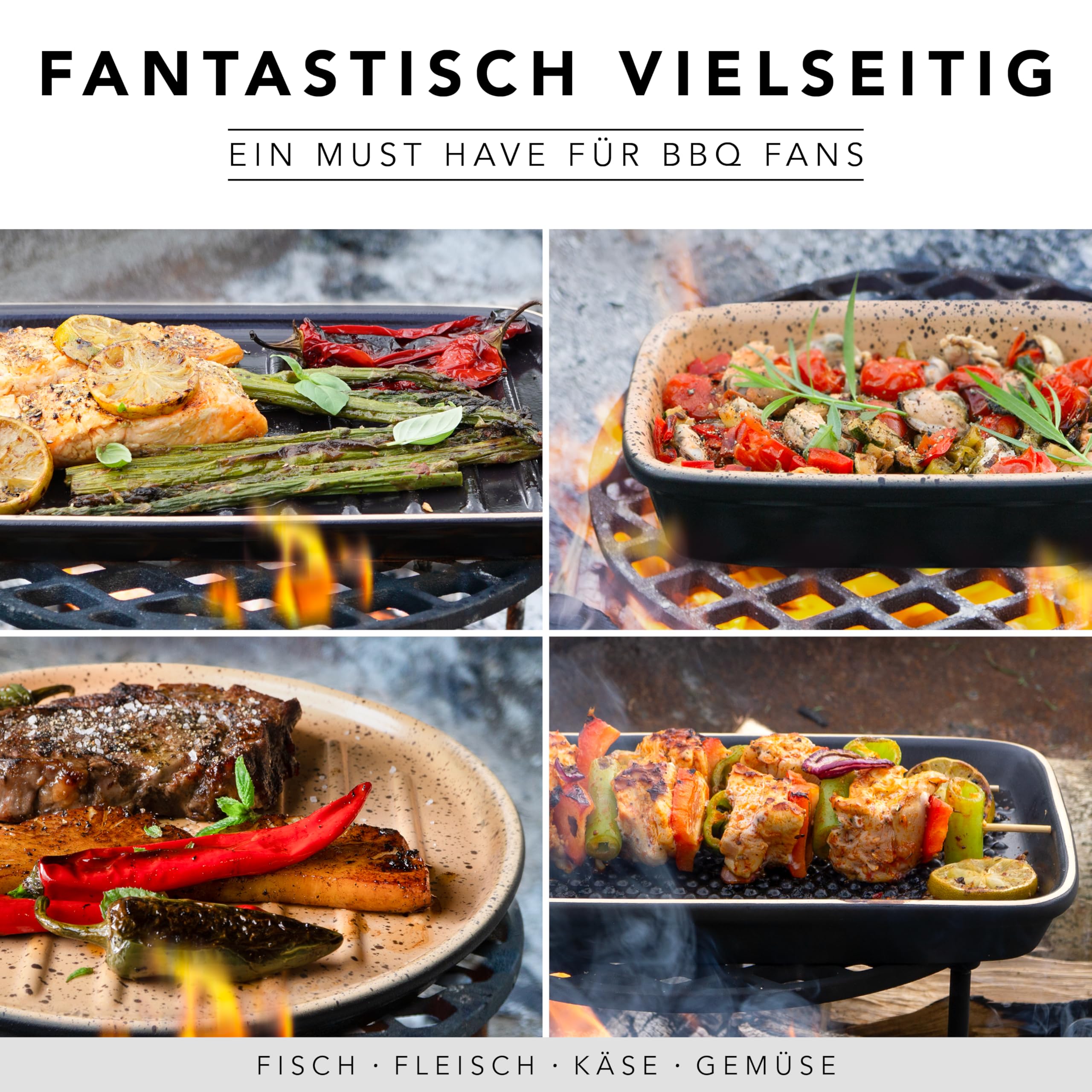 Römertopf BBQ Schmortopf 2 L Naturton Ø 23,2 cm für Grill und Ofen