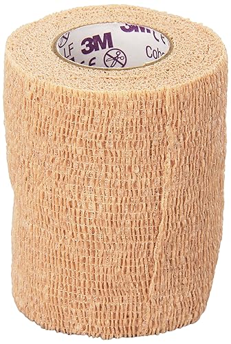 3M Health Care 2083 Coban LF venda autoadherente sin látex para cortar con la mano, 3 pulg. x 5 yardas
