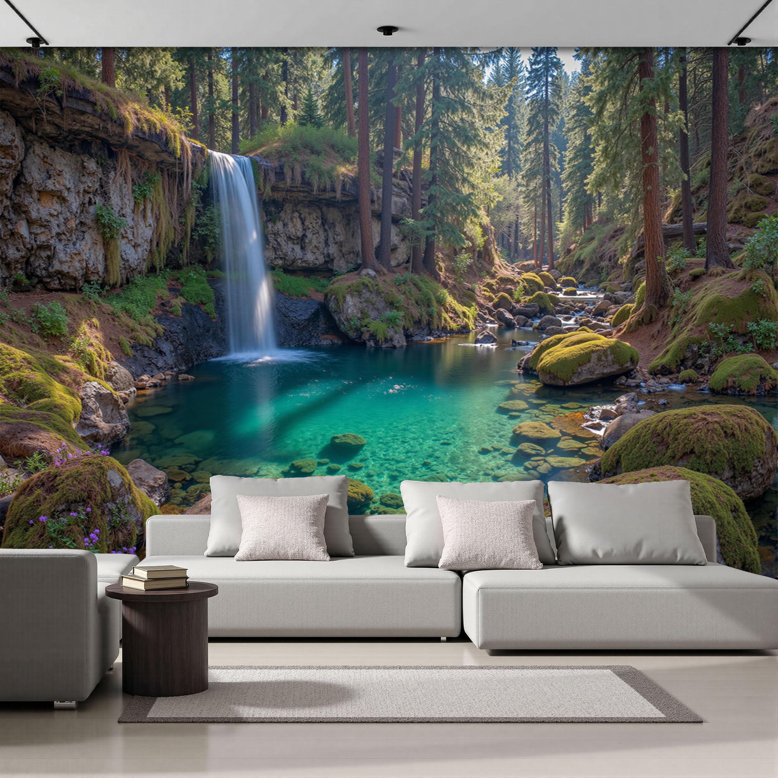 Papier Peint Panoramique 450x315 Nature Poster Géant Mural Cascade Salon Chambre