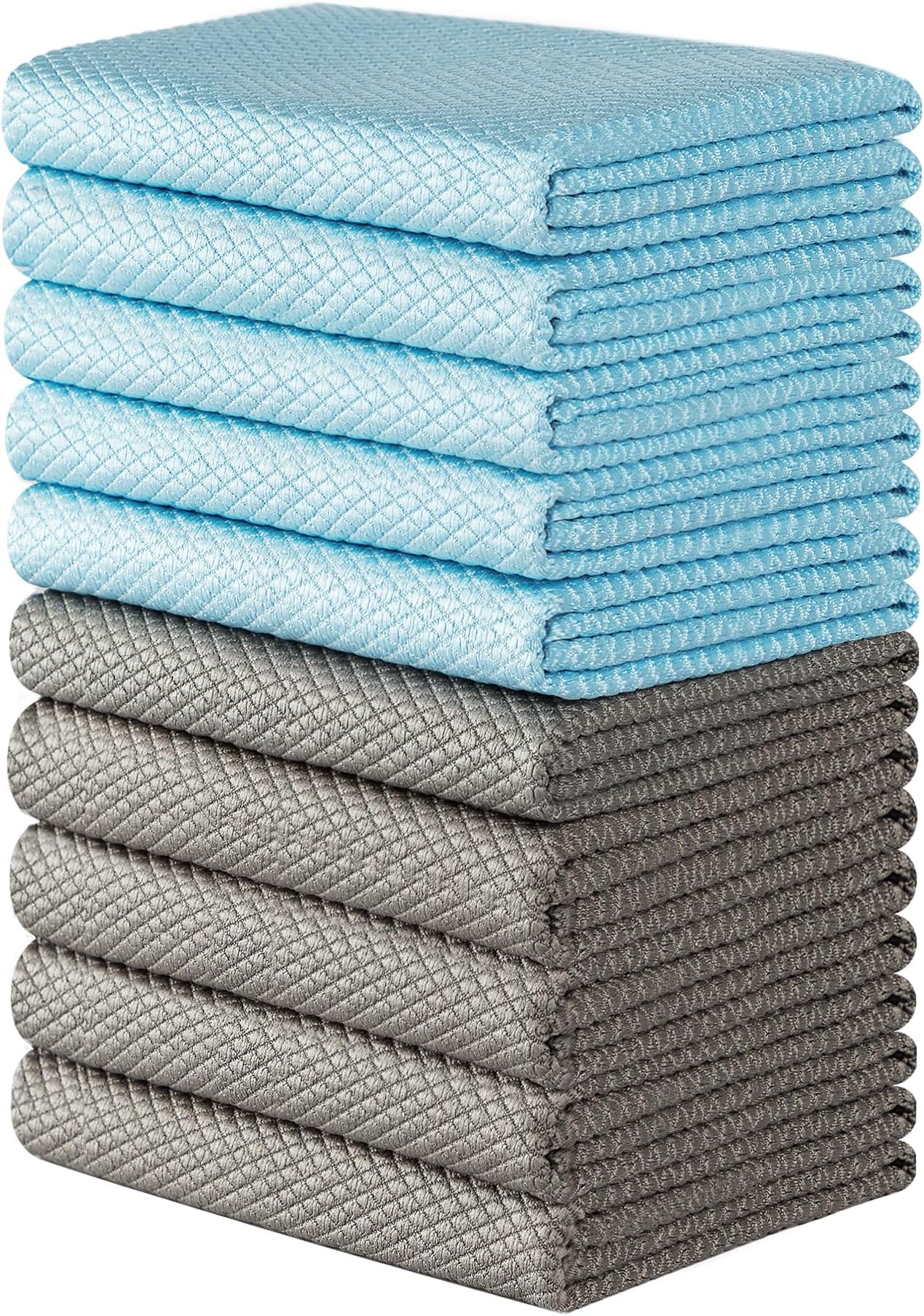 MR.SIGA Fish Scale Pattern Cleaning Cloths, Reusable Microfiber