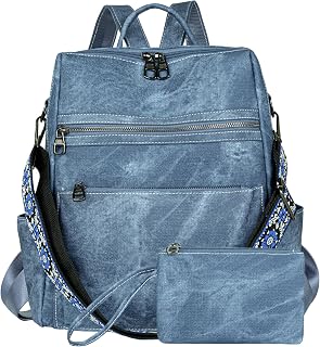 12o12 Denim Backpack Purse for Women Mommy Bag – Anti-Theft Travel Multi-Compartment Large Capacity Backpack with Shoulder... Price In India