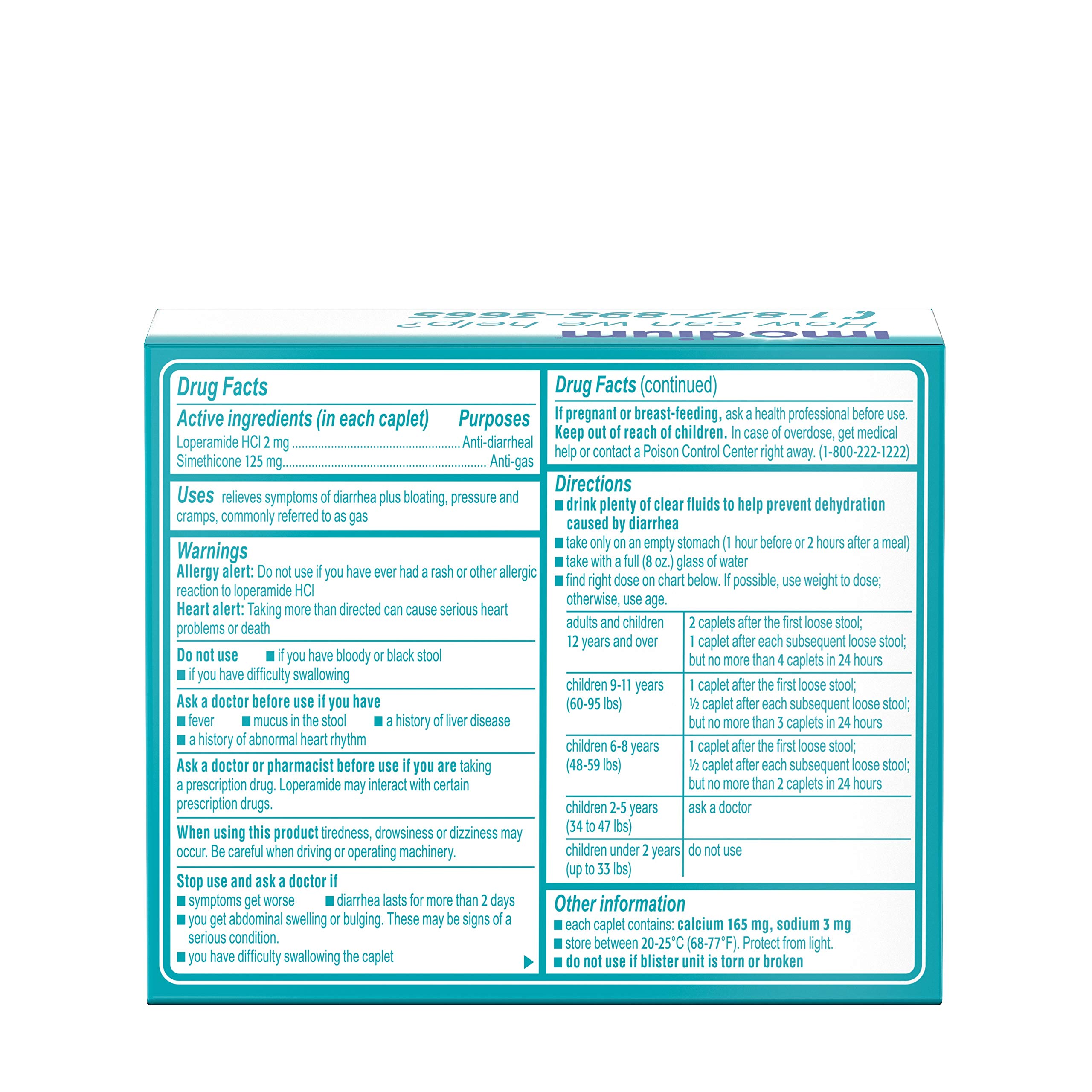 Buy Imodium MultiSymptom Caplets for Diarrhea Relief with Gas