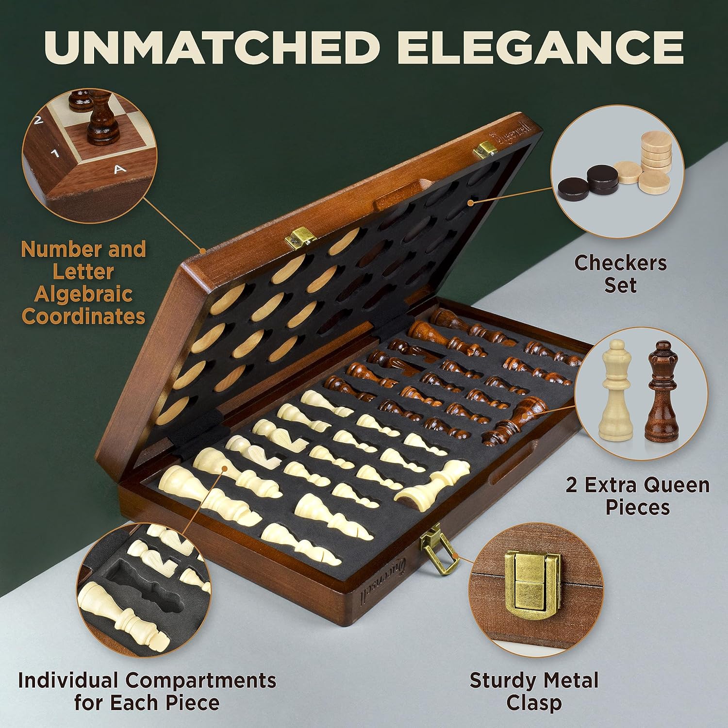 Chess Set + Backgammon Game
