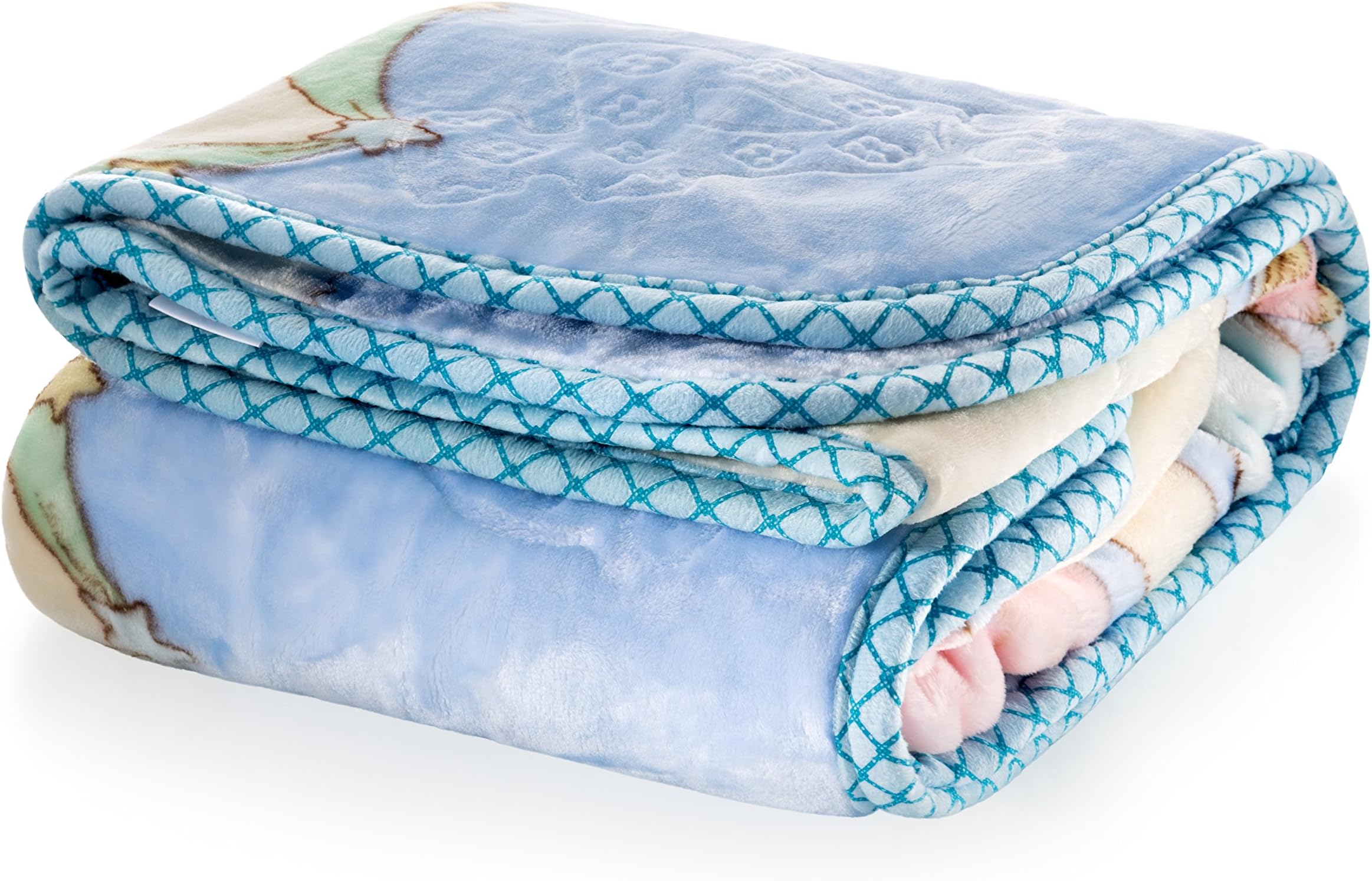 YSECTL Extremely Soft Plush Mink BabyToddler Blanket - Versatile Crib and Stroller Cover for Newborn Infants, Toddlers and Kids - Warm Fluffy and Breathable Nursery Cover - 41" x 53" (Blue)