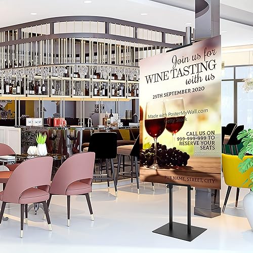 Miniatura 8 de Paquete de 2 soportes para póster para exhibición, letreros de pedestal ajustables de hasta 78 pulgadas, doble cara para tablero y espuma, soporte