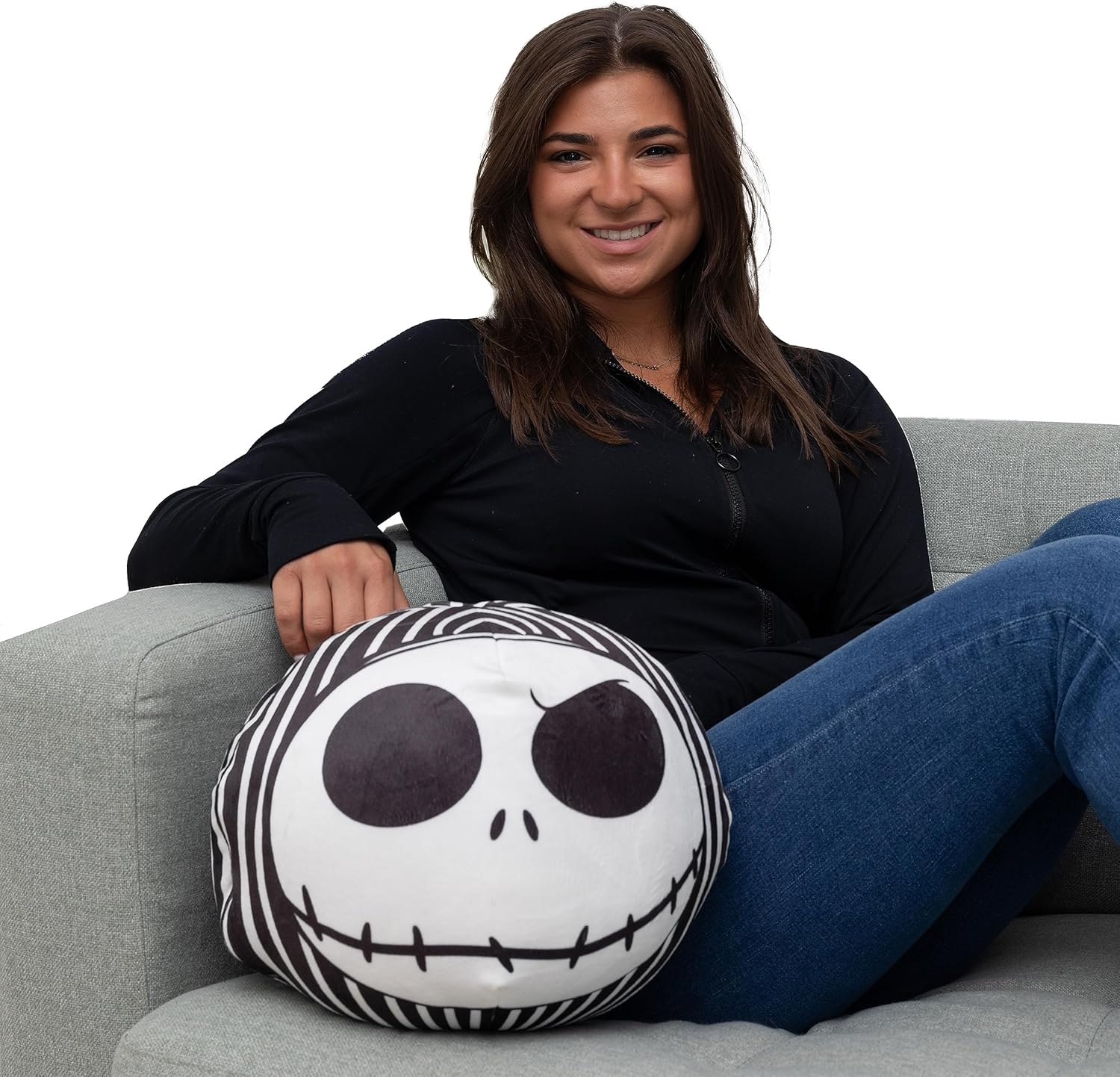 Northwest Nightmare Before Christmas Cloud Pillow, 11" x 11", Jack Grin