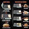 Sandwichera de desayuno Baker's Friend, combo eléctrico antiadherente de plancha y parrilla, 3 en 1 estación de desayuno, hace sándwiches de muffin con huevo, hamburguesas, perros calientes y panqueques, incluye prensa para hamburguesas, pinzas y cepillo 3
