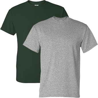 Gildan GildanMensDryBlendAdultT-Shirt,2-Pack,-ForestGreen/Sportgrey,L