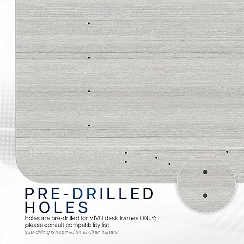 Vista 6 de VIVO DESK-TOP60G - Mesa universal de una pieza de 60 x 24 pulgadas, color gris oscuro, para marcos de escritorio estándar y sentados a pie, altura