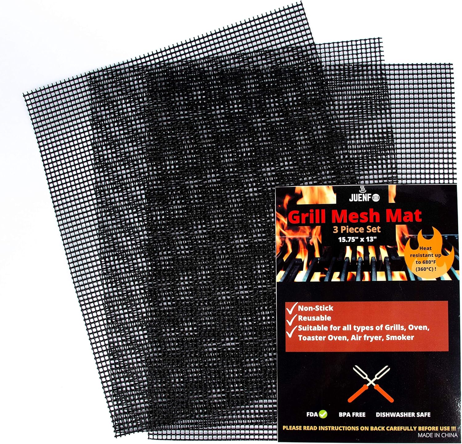 JUENFO Grill Mesh Mats for Outdoor Grill 2020 Upgraded
