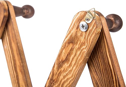 Miniatura 7 de MyGift Perchero de madera quemada de 10 ganchos para montaje en la pared, ampliable, para entrada, vestíbulo o garaje