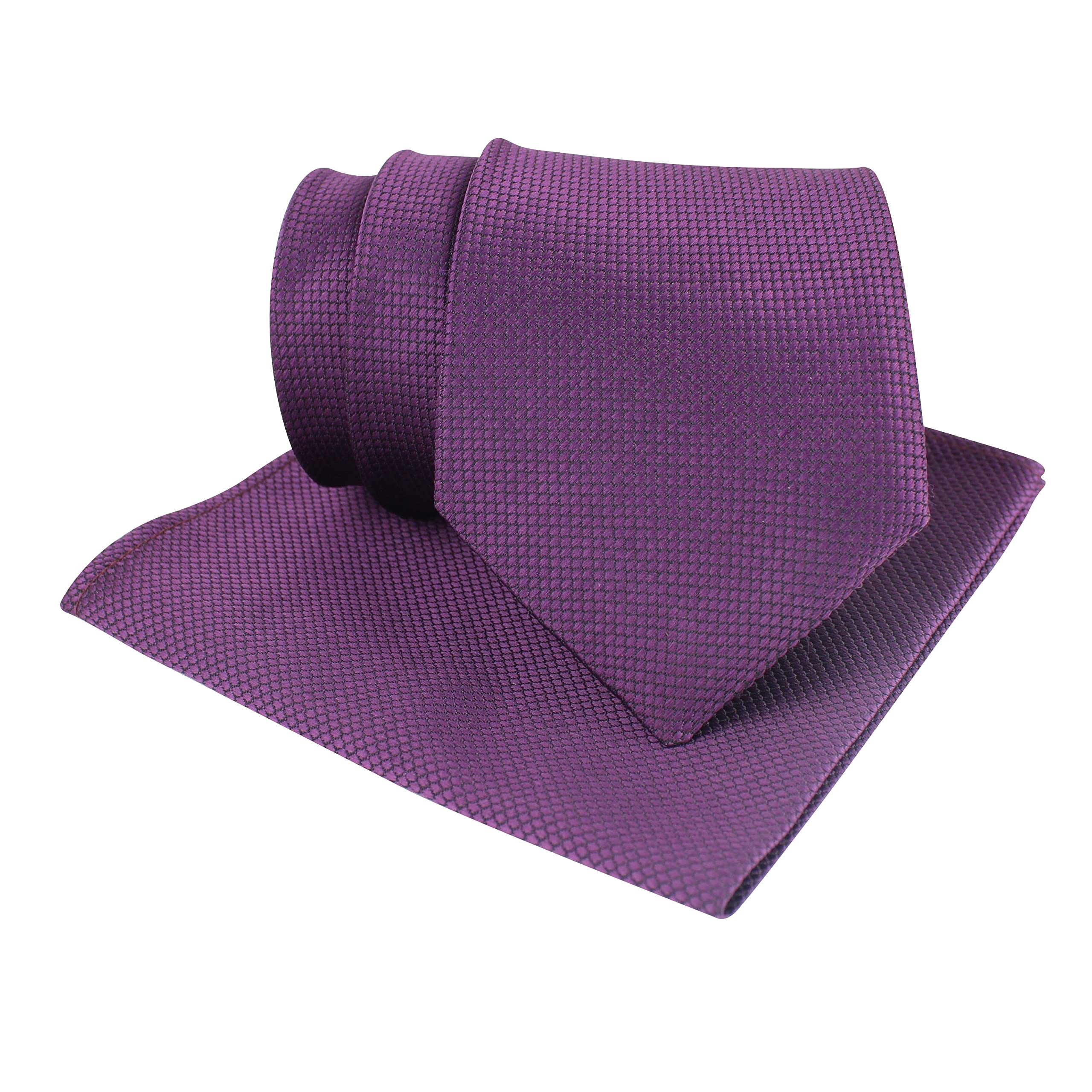 kovove Kavove The Elegant Self Checkered Pink Necktie For Men-picture-35