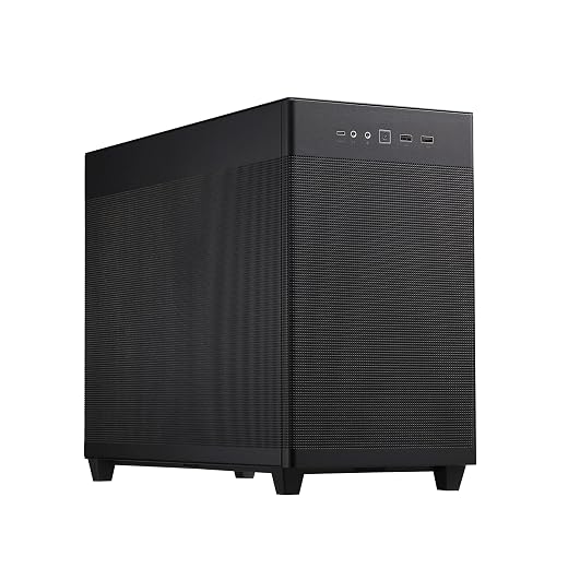 ASUS Prime AP201 is a stylish 33-liter MicroATX case with tool-free side panels and a quasi-filter mesh, with support for 360 mm coolers, graphics cards up to 338 mm long, and standard ATX PSUs