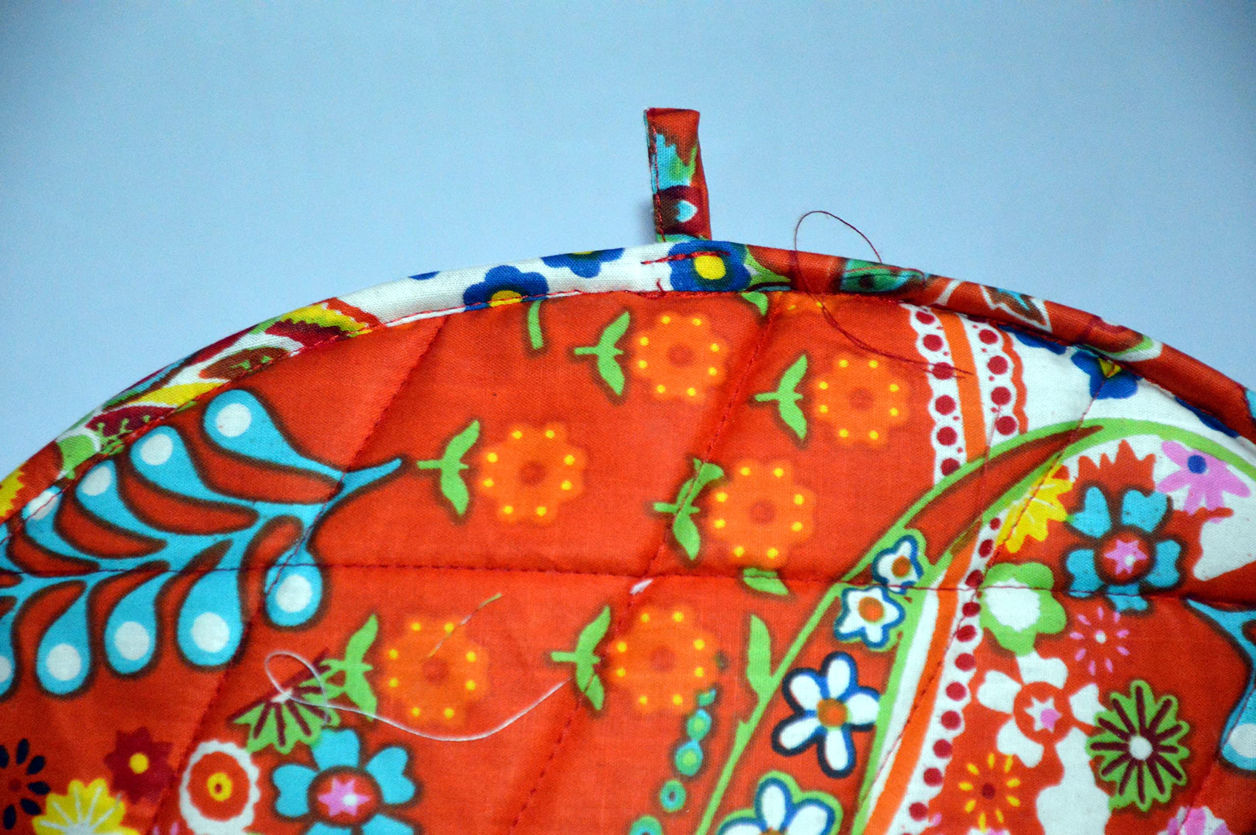 Marusthali Couvre-théière en coton vintage cachemire avec coussin isolant pour femme au foyer