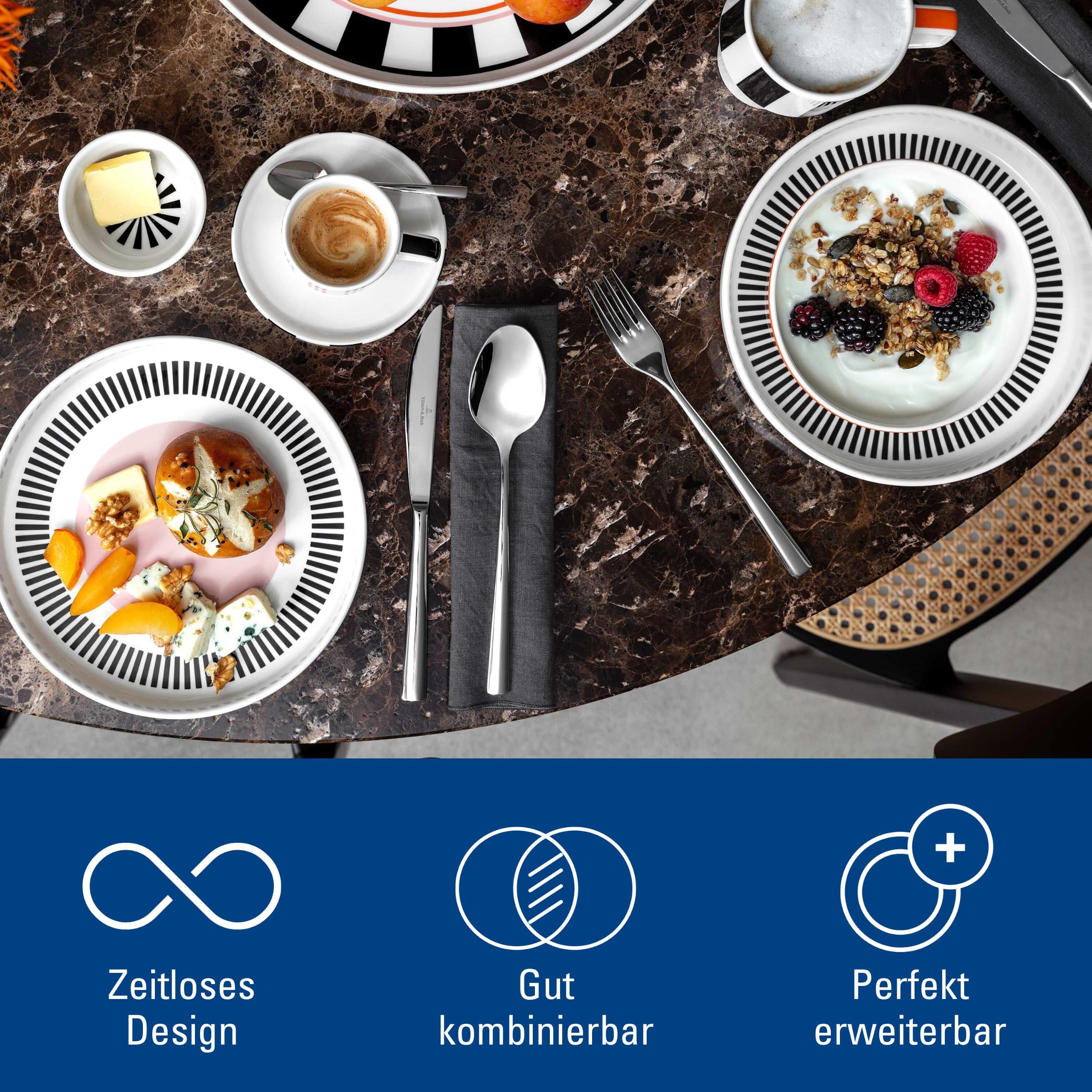Villeroy & Boch - Memphis Collection Frühstücksteller 21 cm Bunt, Spülmaschinenfest, Mikrowellensicher, Kleiner Teller für Kuchen und Snacks, Dessertteller, Design mit Rosa Akzent, Premium Porzellan