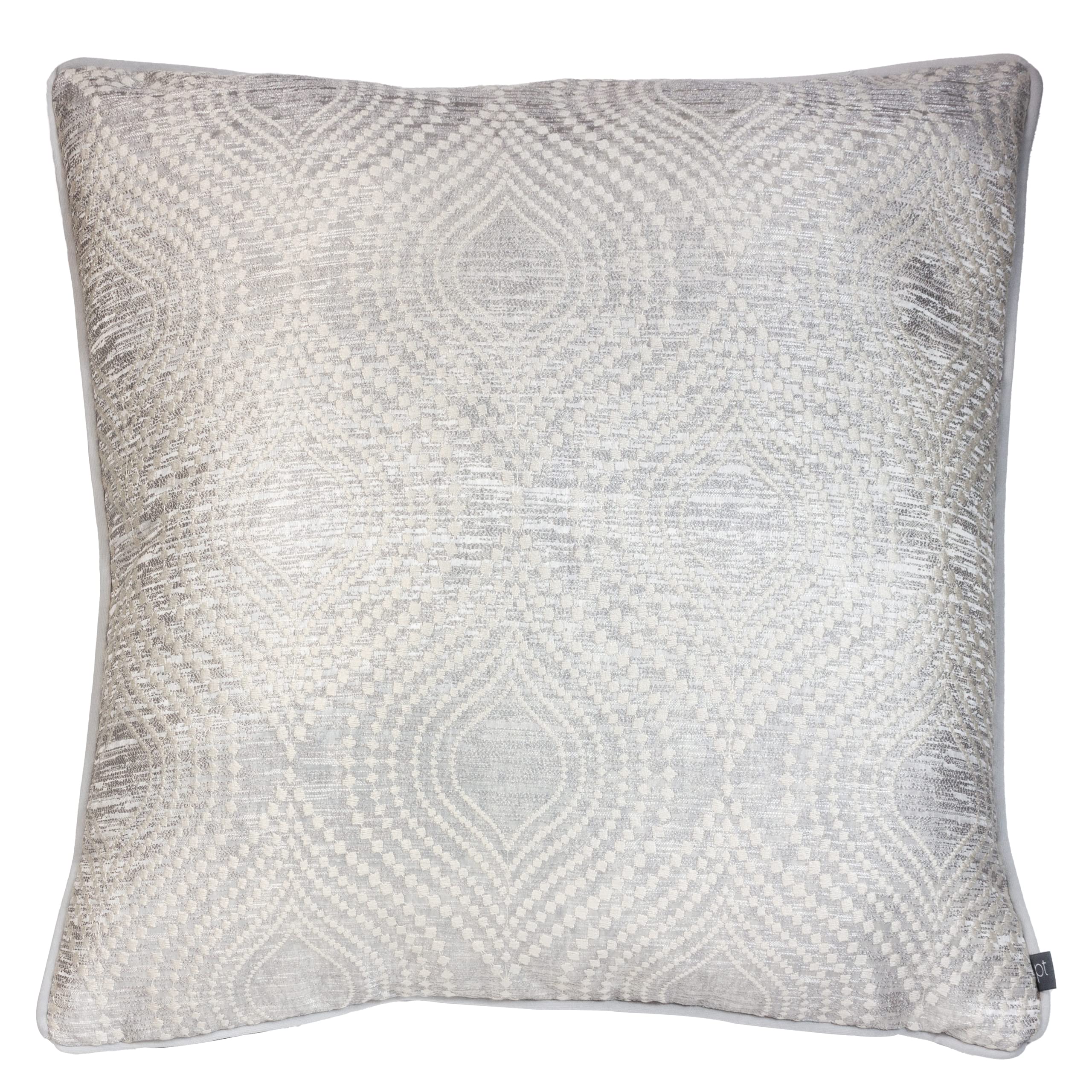 Prestigious Textiles Radiance Cushion Cover, Polyester, Viscose, Chrome