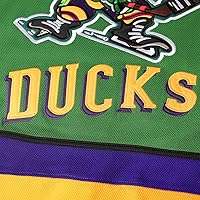 Vista 6 de Camiseta de Mighty Ducks #96 Charlie Conway #99 Adam Banks #33 Greg Goldberg #66 Gordon Bombay de la película de hockey blanco verde