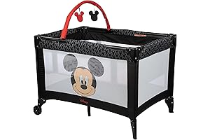 Baby Einstein 3D Ultra Play Yard with Bassinet and Storage Bag, Peeking Mickey