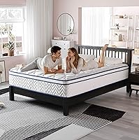 Vista 2 de 12 Inch Queen Memory Foam Hybrid Mattress in a Box - Comfort & Support, Pressure Relief, Breathable - Ideal for Side/Back/Stomach Sleepers, Easy