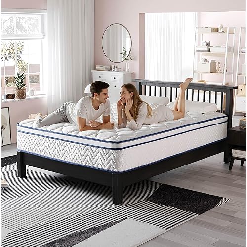 Full Size Mattress, 12 Inch Hybrid Mattress in a Box, Memory Foam Individually Wrapped Pocket Coils Innerspring Pressure Relief, Medium Firm - CertiPUR-US Certified, Fiberglass-Free, 54x75 Inches