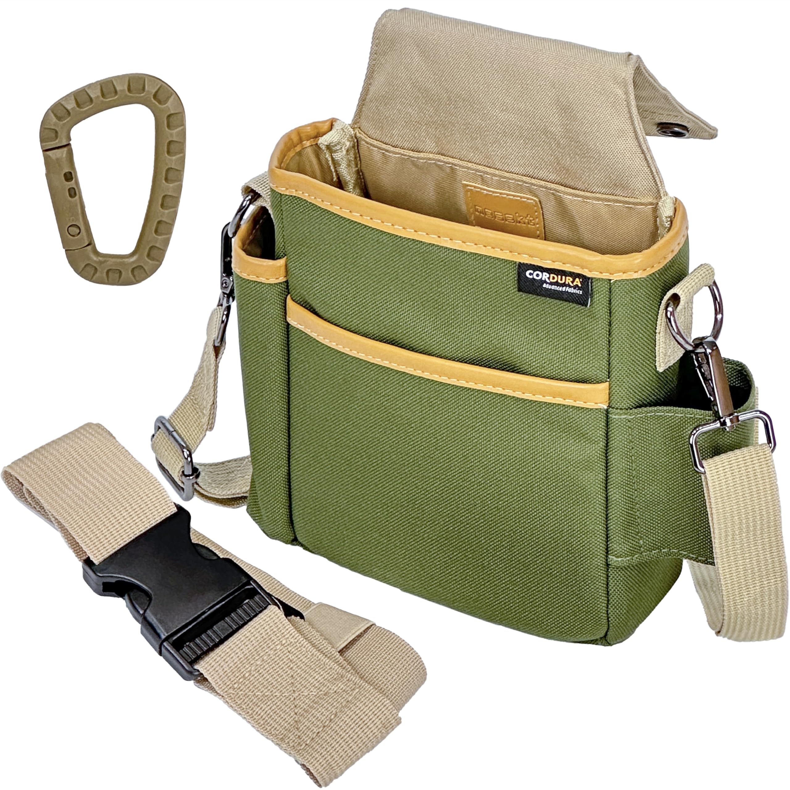 [ネセクト] CORDURA 3WAY ツールポーチ 腰袋 カラビナ付 作業用ポ…