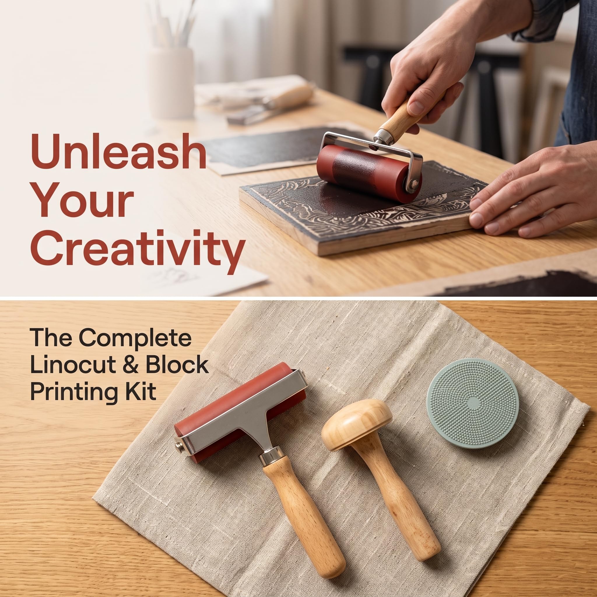 Syeefula Craft Roller, Robust, Flexibel, Soft Flexible Durable Elastic Roller to Finish the Print, Weicher Flexibler Gummi Brayer, Gummiwalzen, Geeignet für Kunstprojekte (15cm+20cm)